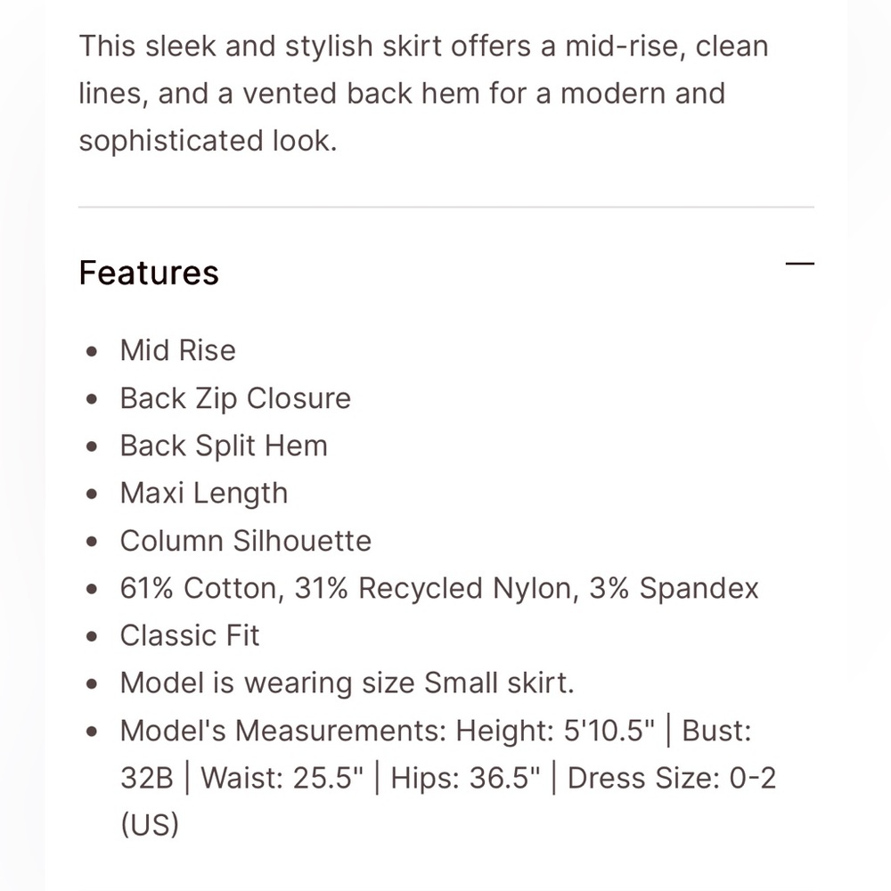 NWT St. Agni Minimal Column Skirt - Picture 5 of 16